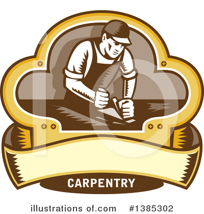 Royalty-Free (RF) Carpenter Clipart Illustration by patrimonio - Stock Sample #1385302