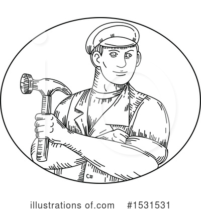 Royalty-Free (RF) Carpenter Clipart Illustration by patrimonio - Stock Sample #1531531