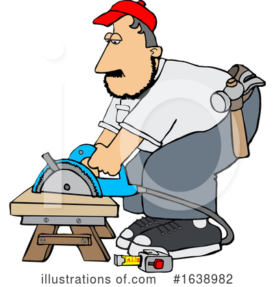 Royalty-Free (RF) Carpenter Clipart Illustration by djart - Stock Sample #1638982