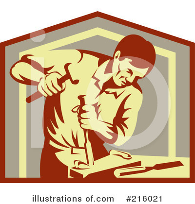 Royalty-Free (RF) Carpenter Clipart Illustration by patrimonio - Stock Sample #216021