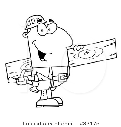 Royalty-Free (RF) Carpenter Clipart Illustration by Hit Toon - Stock Sample #83175