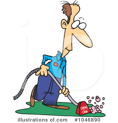 Royalty-Free (RF) Carpet Cleaner Clipart Illustration by toonaday - Stock Sample #1046890