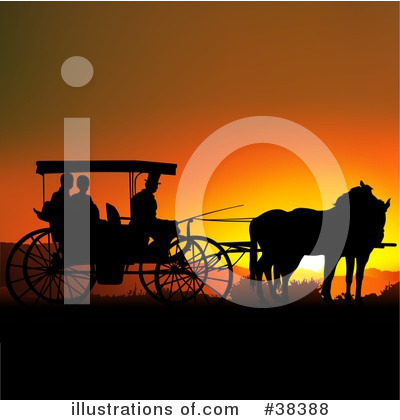 Horse Drawn Carriage Clipart #38388 by dero