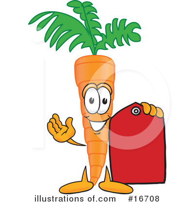 Royalty-Free (RF) Carrot Character Clipart Illustration by Mascot Junction - Stock Sample #16708