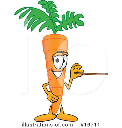 Royalty-Free (RF) Carrot Character Clipart Illustration by Mascot Junction - Stock Sample #16711