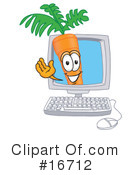 Carrot Character Clipart #16712 by Toons4Biz