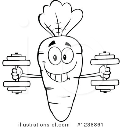 Royalty-Free (RF) Carrot Clipart Illustration by Hit Toon - Stock Sample #1238861