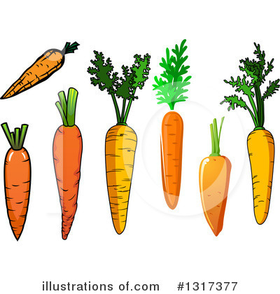 Royalty-Free (RF) Carrot Clipart Illustration by Vector Tradition SM - Stock Sample #1317377