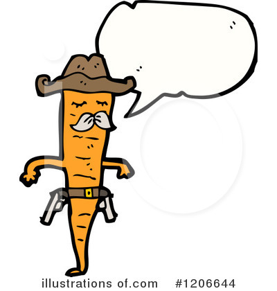 Royalty-Free (RF) Carrot Cowboy Clipart Illustration by lineartestpilot - Stock Sample #1206644