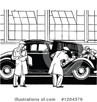 Royalty-Free (RF) Cars Clipart Illustration by Prawny Vintage - Stock Sample #1204379