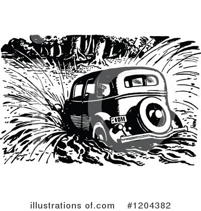Royalty-Free (RF) Cars Clipart Illustration by Prawny Vintage - Stock Sample #1204382