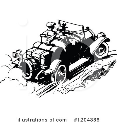 Royalty-Free (RF) Cars Clipart Illustration by Prawny Vintage - Stock Sample #1204386