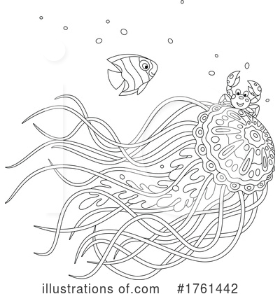 Jellyfish Clipart #1761442 by Alex Bannykh