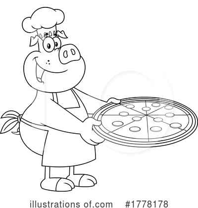 Pizza Chef Clipart #1778178 by Hit Toon
