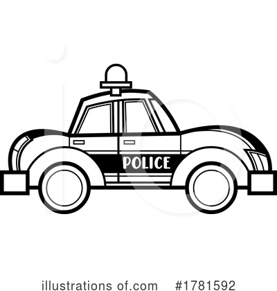 Police Car Clipart #1781592 by Hit Toon