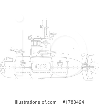 Submarine Clipart #1783424 by Alex Bannykh