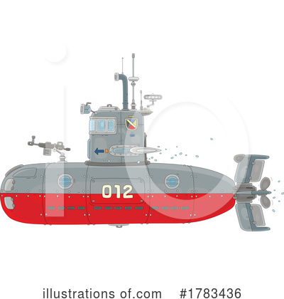 Submarine Clipart #1783436 by Alex Bannykh