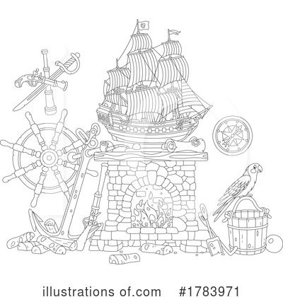 Pirate Ship Clipart #1783971 by Alex Bannykh