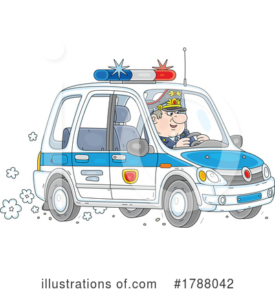 Police Car Clipart #1788042 by Alex Bannykh
