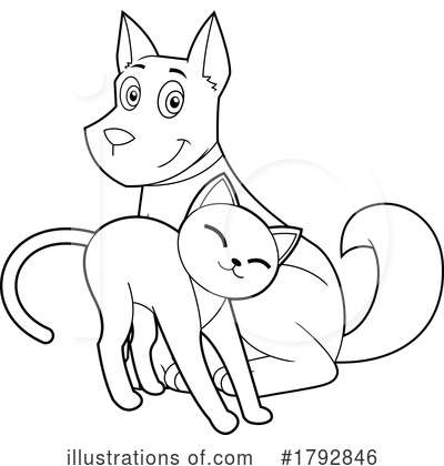 Cat And Dog Clipart #1792846 by Hit Toon