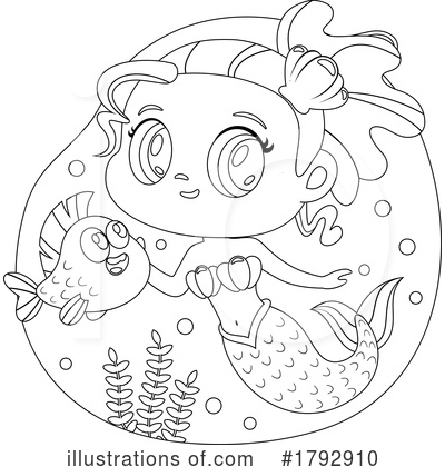 Mermaid Clipart #1792910 by Hit Toon