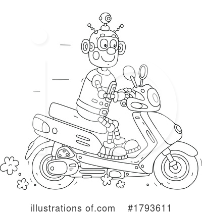 Scooter Clipart #1793611 by Alex Bannykh