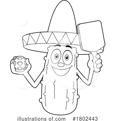 Pickleball Clipart #1802443 by Hit Toon