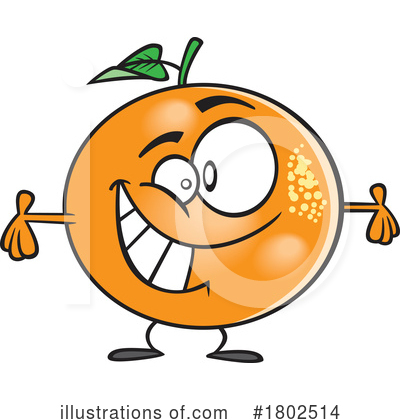 Navel Orange Clipart #1802514 by toonaday