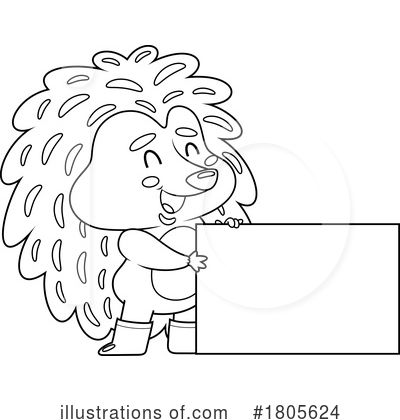 Hedgehog Clipart #1805624 by Hit Toon