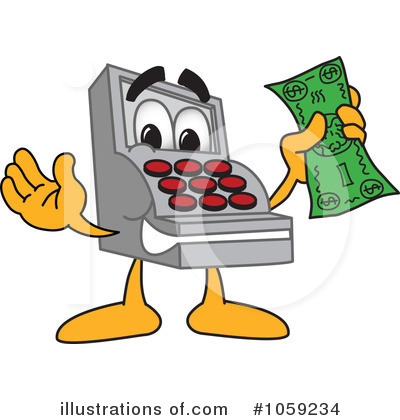 Royalty-Free (RF) Cash Register Clipart Illustration by Mascot Junction - Stock Sample #1059234