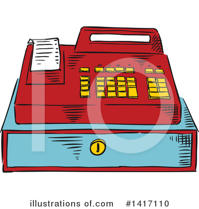 Royalty-Free (RF) Cash Register Clipart Illustration by Vector Tradition SM - Stock Sample #1417110