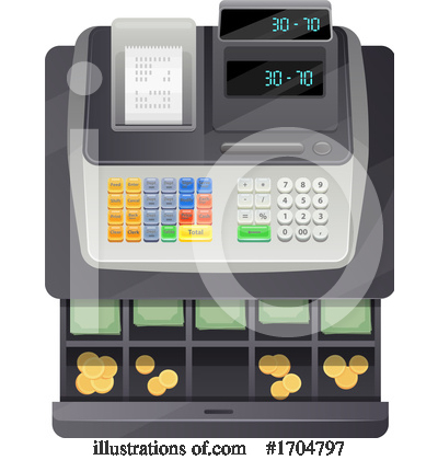 Royalty-Free (RF) Cash Register Clipart Illustration by Vector Tradition SM - Stock Sample #1704797