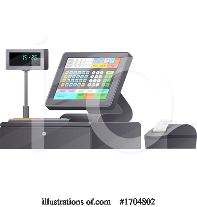 Cash Register Clipart #1704802 by Vector Tradition SM