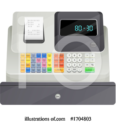 Royalty-Free (RF) Cash Register Clipart Illustration by Vector Tradition SM - Stock Sample #1704803