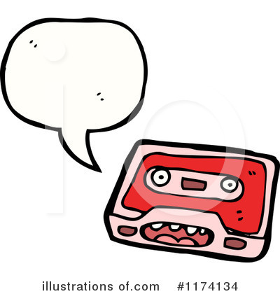 Royalty-Free (RF) Cassette Clipart Illustration by lineartestpilot - Stock Sample #1174134