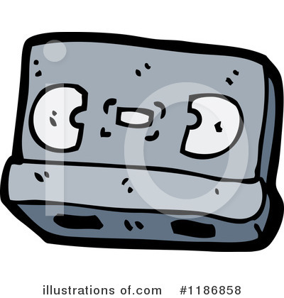 Royalty-Free (RF) Cassette Tape Clipart Illustration by lineartestpilot - Stock Sample #1186858