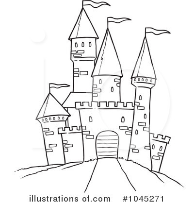 Royalty-Free (RF) Castle Clipart Illustration by toonaday - Stock Sample #1045271