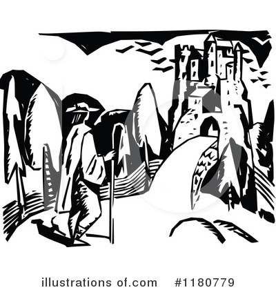 Royalty-Free (RF) Castle Clipart Illustration by Prawny Vintage - Stock Sample #1180779