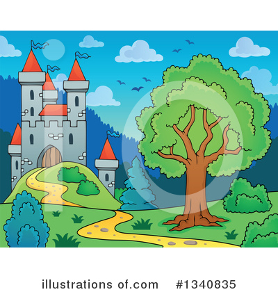 Royalty-Free (RF) Castle Clipart Illustration by visekart - Stock Sample #1340835