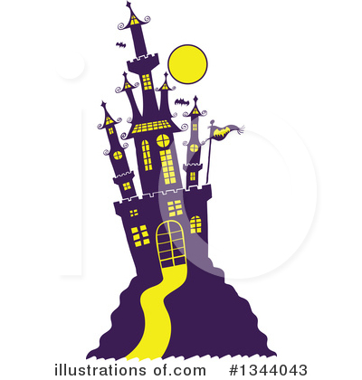 Halloween Castle Clipart #1344043 by Zooco