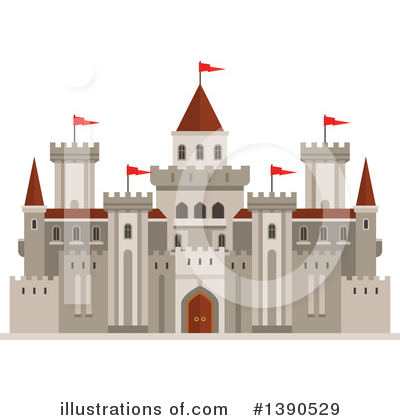 Royalty-Free (RF) Castle Clipart Illustration by Vector Tradition SM - Stock Sample #1390529