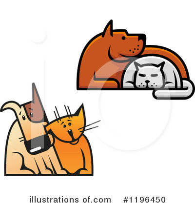 Royalty-Free (RF) Cat And Dog Clipart Illustration by Vector Tradition SM - Stock Sample #1196450