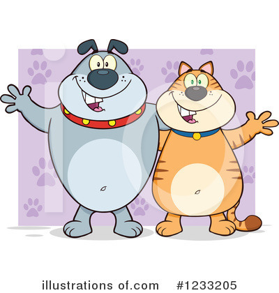 Dog And Cat Clipart #1233205 by Hit Toon