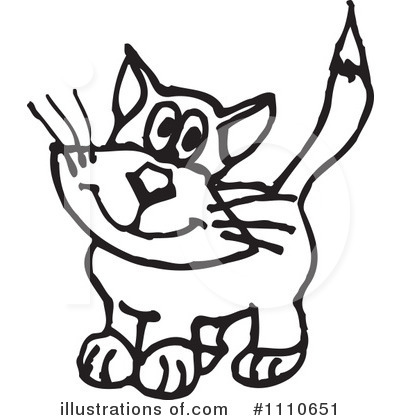 Royalty-Free (RF) Cat Clipart Illustration by Dennis Holmes Designs - Stock Sample #1110651