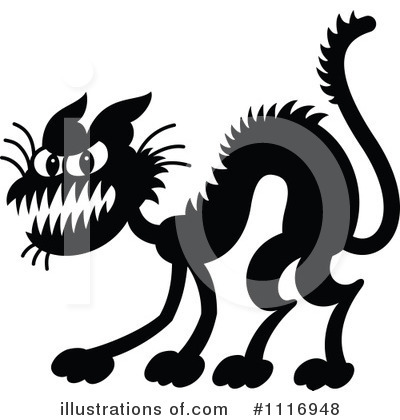 Black Cat Clipart #1116948 by Zooco