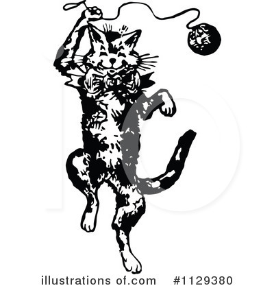 Royalty-Free (RF) Cat Clipart Illustration by Prawny Vintage - Stock Sample #1129380