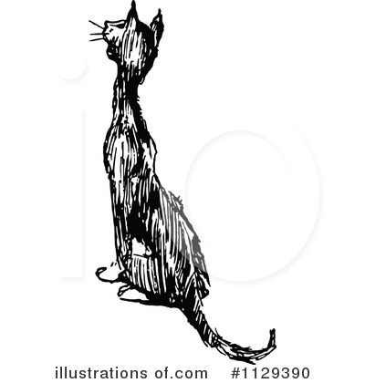 Royalty-Free (RF) Cat Clipart Illustration by Prawny Vintage - Stock Sample #1129390