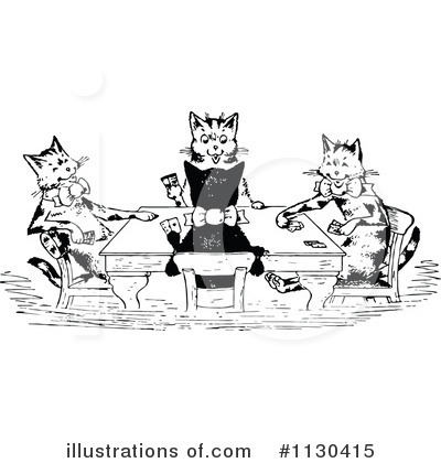 Royalty-Free (RF) Cat Clipart Illustration by Prawny Vintage - Stock Sample #1130415