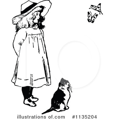 Royalty-Free (RF) Cat Clipart Illustration by Prawny Vintage - Stock Sample #1135204