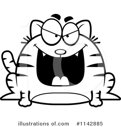 Evil Cat Clipart #1142885 by Cory Thoman